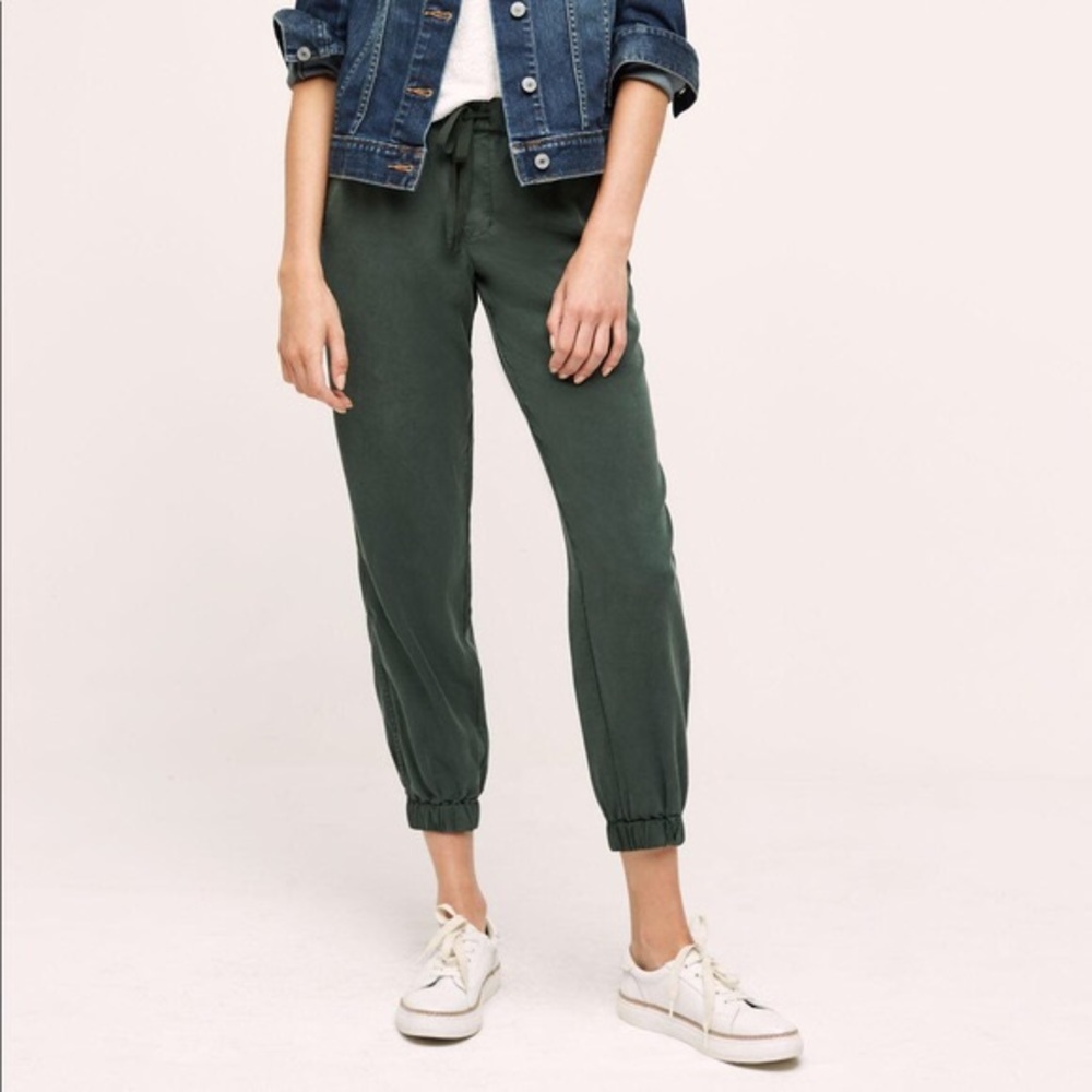 Forest green soft jogger pants
